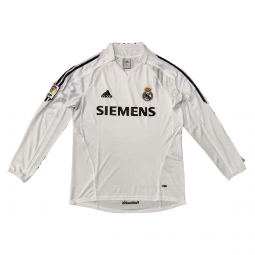 05-06 Real Madrid Retro Home Long Sleeve Soccer Jersey Shirt